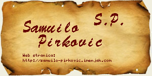 Samuilo Pirković vizit kartica